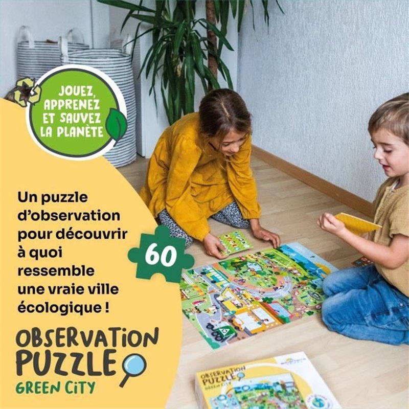 Image secondaire de Jeux éducatifs - GEOMAG - Observation Puzzle Green City - Puzzle écologique - Découverte des villes durables - Poster inclus