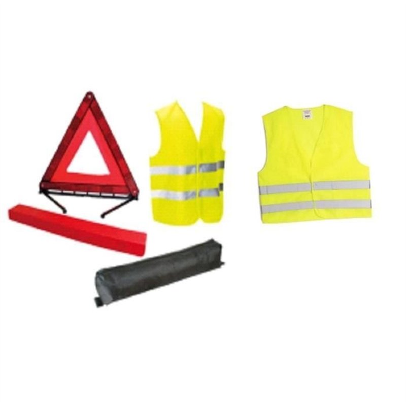 Pack sécurité - HTC EQUIPEMENT - 1 triangle de présignalisation + 2 gilets de sécurité adulte XL