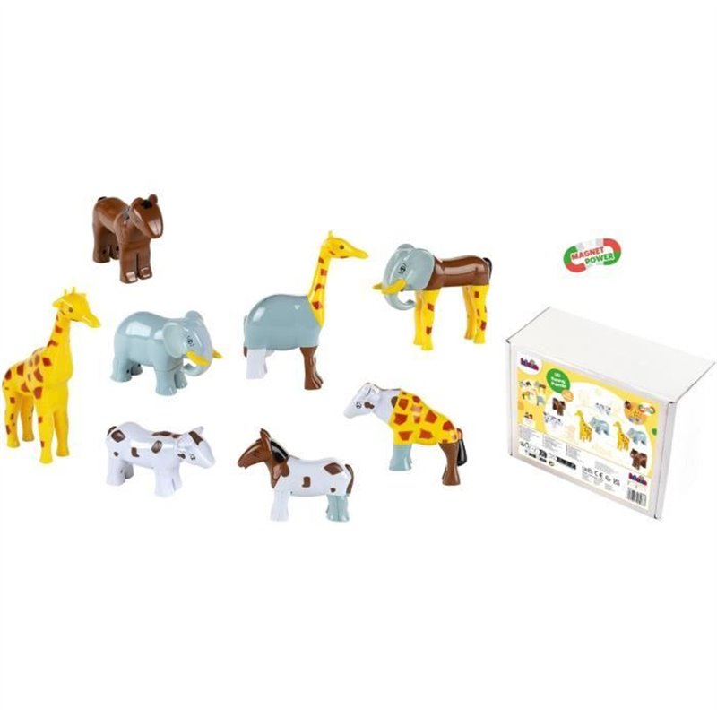 Animaux magnétiques - KLEIN - 0066 - 8 grands animaux Funny Puzzle, boîte fermée - 32 pieces - Des 12 mois