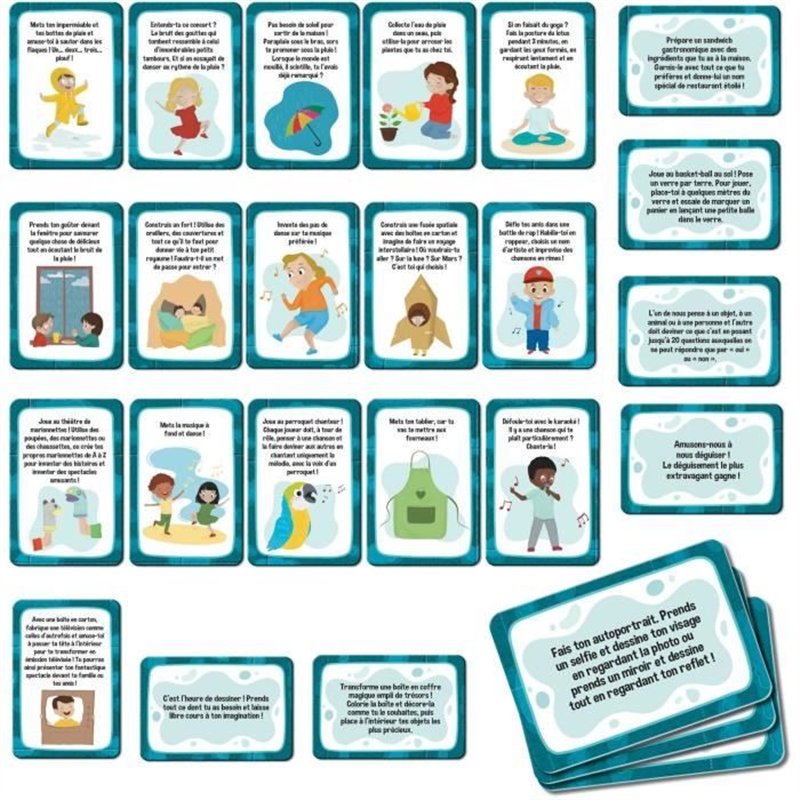 Image secondaire de Jeu de cartes S'occuper quand il pleut - Jeu Éducatif - LIFE SKILLS - Cartes illustrées