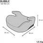 Siege auto réhausseur - NANIA - Bubble - Groupe 3 - 126-150 cm - I-Size - Ceinturé - Noir