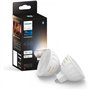 Ampoule connectée - PHILIPS HUE - MR16 - Lumiere blanche - Compatible bluetooth - Lot de 2 - Fonctionne avec App et voix