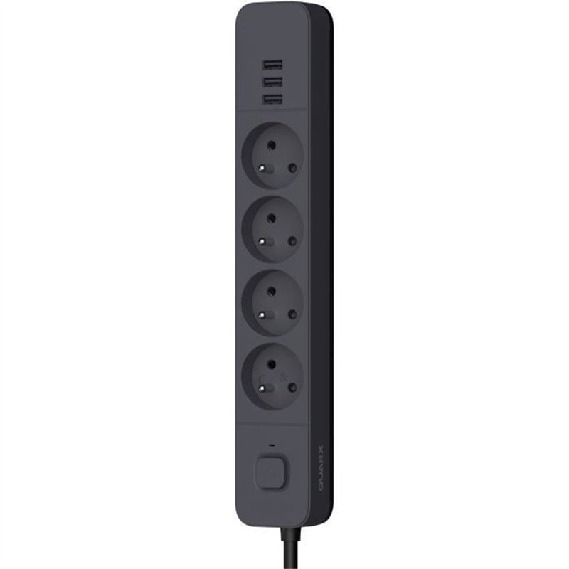 Image secondaire de Multiprise - QUARX - 4 prises - Avec 3 ports USB, câble 3m