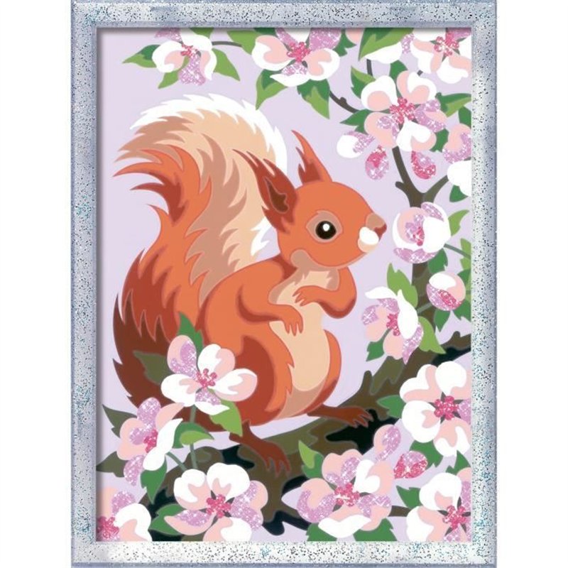 Image secondaire de CreArt Kids 18x24cm Écureuil au printemps, Kit de peinture par numéros Numéro d'Art, Des 9 ans, 25837, Ravensburger