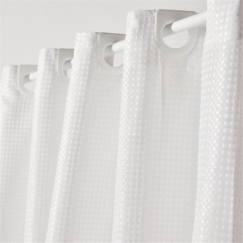 Image secondaire de Rideau de douche gauffré - White - Polyester - 180 x 200 cm - 12 crochets - UTILITY - TODAY