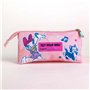 Trousse Fourre-Tout Triple Minnie Mouse Rose 2,2 x 1,1 x 22,5 cm