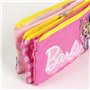Trousse Fourre-Tout Triple Barbie Fuchsia 2,2 x 1,1 x 22,5 cm