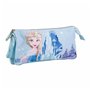 Trousse Fourre-Tout Triple Frozen Bleu clair Light Blue 2,2 x 1,1 x 22,5 cm