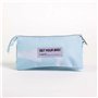 Trousse Fourre-Tout Triple Frozen Bleu clair Light Blue 2,2 x 1,1 x 22,5 cm