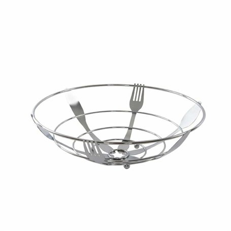 Coupe à fruits DKD Home Decor Argenté Métal Plastique