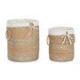 Set de basket Home ESPRIT Crème Naturel Herbier marin Tropical (2 Pièces)
