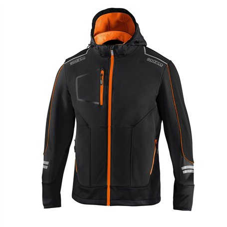 Veste Coupe-Vent Sparco TECH SOFT-SHELL Noir Orange L