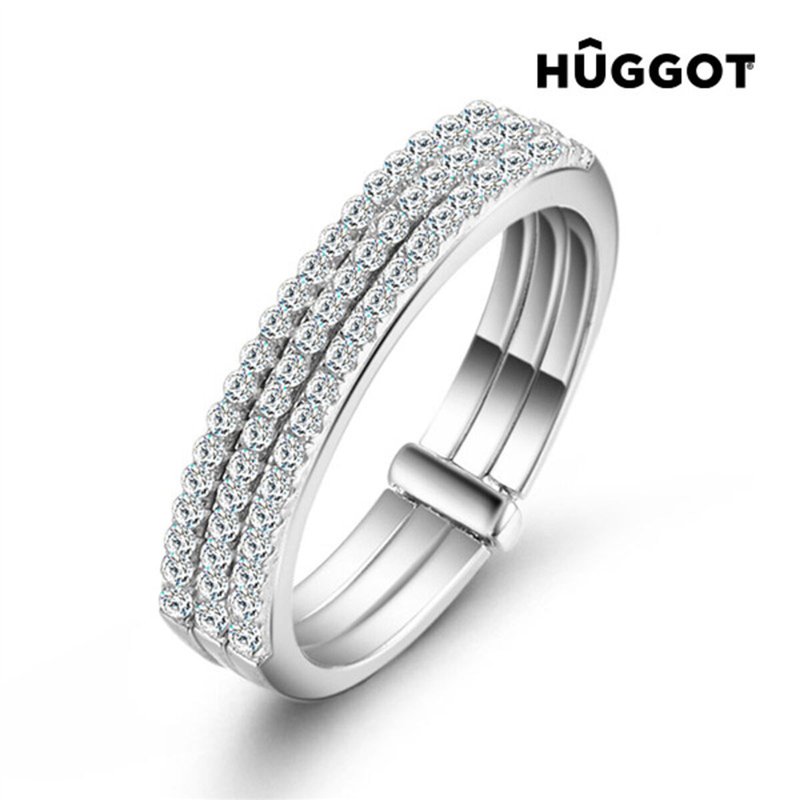 Bague en Argent Massif 925 et Zirconites Three Hûggot