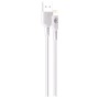 Câble Tissé USB A / Lightning 2.4A 1.2m FastCharge 12W Blanc Bigben