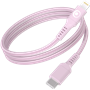 Câble Tissé USB C / Lightning 3A 1.2m PD 60W Rose Bigben