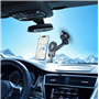 Support Voiture Pare-brise + Tableau de bord Bras rotatif MagSafe Maintien magnétique Noir + Garantie à vie Force Power Lite