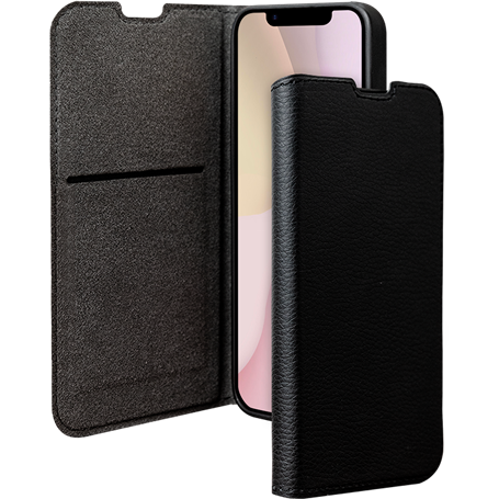Folio iPhone 16e Wallet Fonction Stand Noir - Certifié GRS Bigben