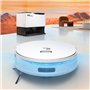 Robot Aspirateur Laveur connecté avec base de vidage - EZICLEAN All In One Z15 Pro - 10 000 Pa - 1,5 L - Blanc