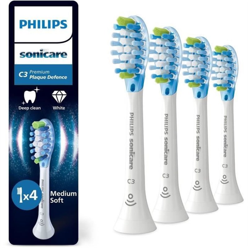Lot de 4 têtes de brosse - PHILIPS - HX9044/87 - C3 white
