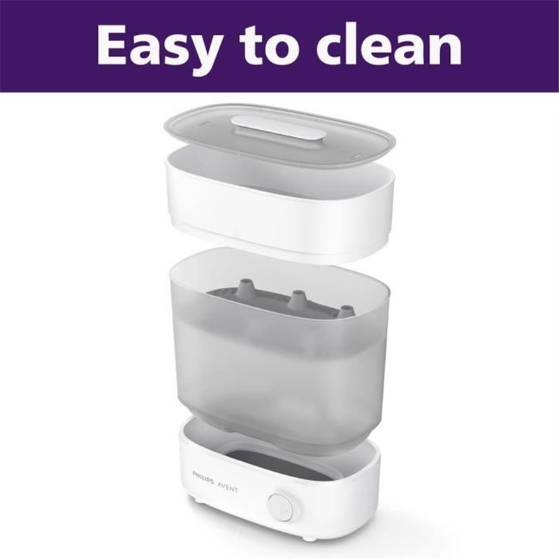 Image secondaire de Stérilisateur - PHILIPS AVENT - Vapeur 4 en 1 - Blanc - Stérilise en 6 min - Assure 24h de stérilisation
