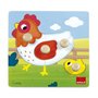 Puzzle Enfant Goula Hen Diset Poule Bois (4 pcs)