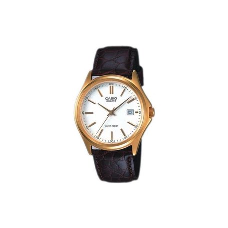 Casio Classic MTP-1183Q-7A Montre pour Homme, Blanc, Or/Marron, Bracelet