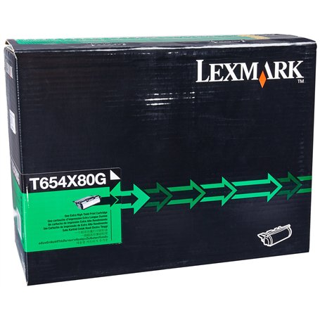 Lexmark T654X80G Cartouche - rendement extra longue duree - noir - pour T654 et T656