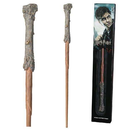 The Noble Collection Baguette Harry Potter dans Une boîte à fenêtre Standard - Baguette du Monde Sorcier de 35,5 cm