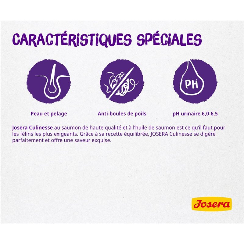 Image secondaire de JOSERA Culinesse (1 x 10 kg) | Adulte | Croquettes Premium pour Chats Adultes Difficiles | Saumon & Volaille | Bien toléré | Ten