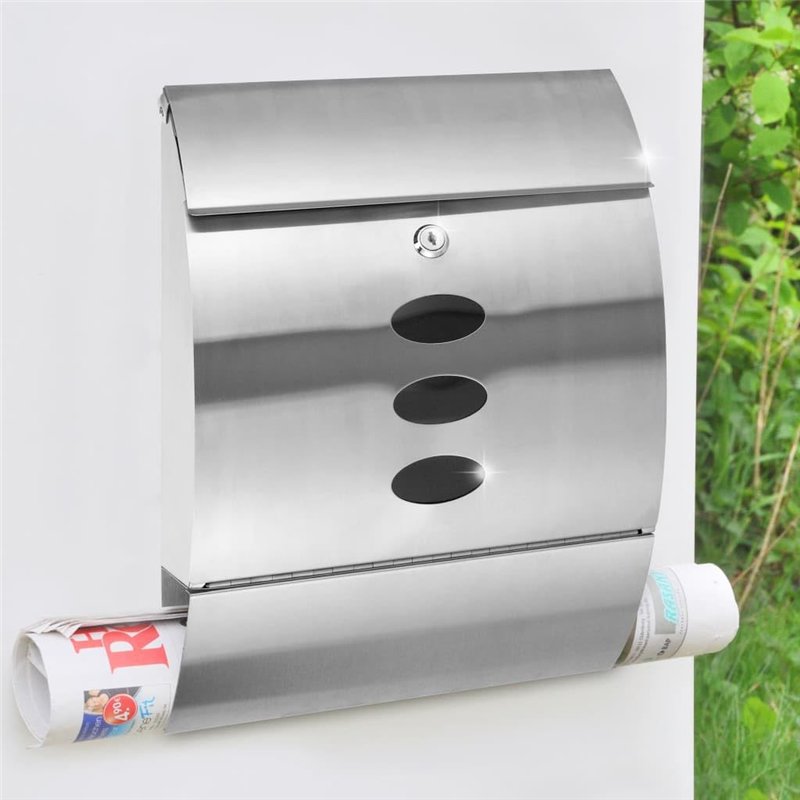 Image secondaire de HI Boîte aux Lettres avec Porte-journaux en Acier Inoxydable