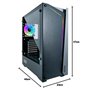 Azza Apollo 430 Midi Tower Noir, Transparent