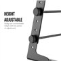 TIGER LEC14-BK Support de table réglable pour ordinateur portable DJ avec pinces de bureau