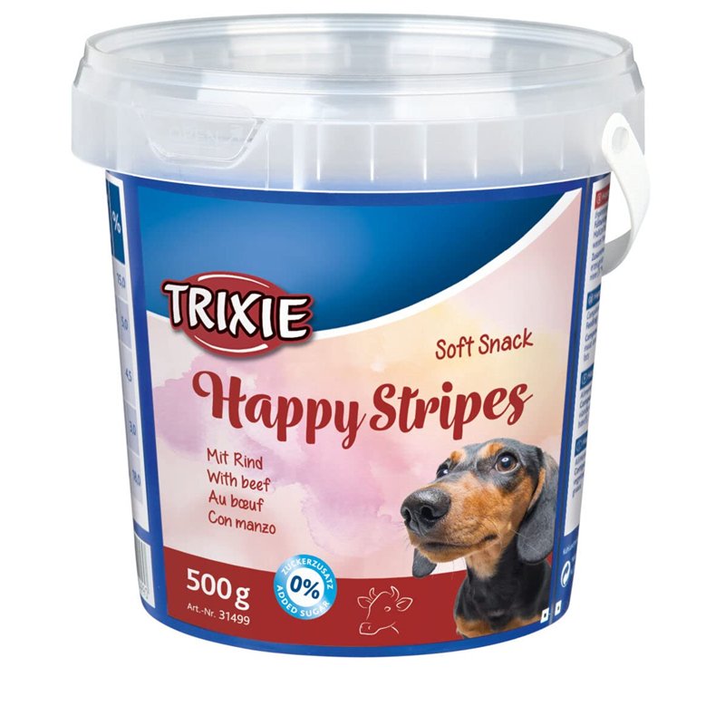 TRIXIE Pot Soft Snack Happy Stripes, 500 g, Veau, Chien