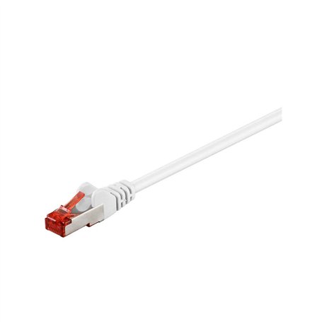 Goobay 95491 CAT 6 Câble de Liaison Ethernet Réseau, SFTP (PiMF), Blanc, 10 m Longueur