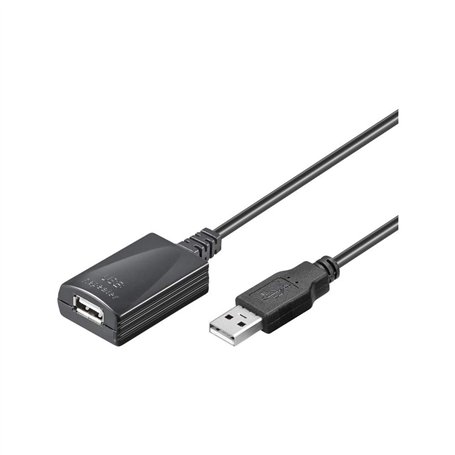 goobay 95439 Rallonge Active USB 2.0, Noir, 5m Longueur