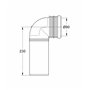 GROHE Coude d'écoulement DN 80 avec réglage de la Profondeur 42327000,
