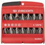 FACOM - Jeu d'Embouts de Vissage 28 pièces - E.120PB - Coffret avec Embouts Plats, PH, PZ Torx et à Six Pans - Polyamide PA66 - 