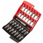 FACOM - Jeu d'Embouts de Vissage 28 pièces - E.120PB - Coffret avec Embouts Plats, PH, PZ Torx et à Six Pans - Polyamide PA66 - 