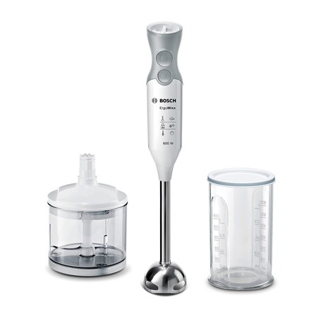 Bosch Mixeur Plongeant ErgoMixx MSM66120 – Mélangeur ultra puissant pour les usages intenses – Puissance de 600 W – Mini-hâchoir