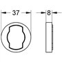 GROHE Cale d'Épaisseur pour Barre de Douche Série New Tempesta à Fixer Au-dessus d'Une Paroi de Douche Carrelée 48051000 (Import