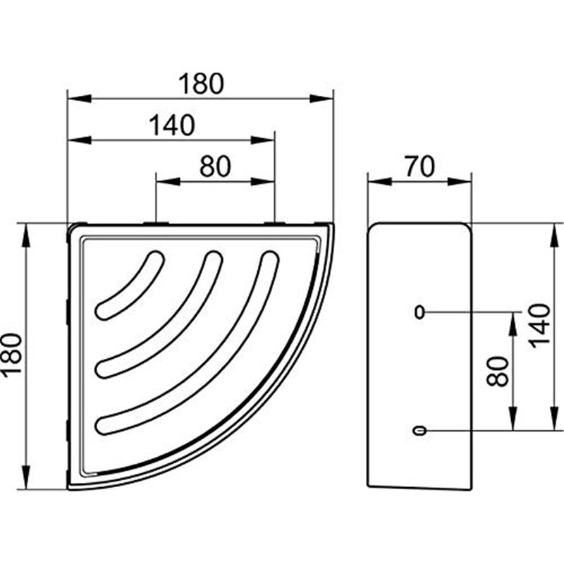 Image secondaire de Keuco 11657010001 Elegance Porte-éponge de coin en 2 parties à assembler Chromé/gris anthracite