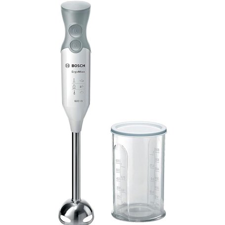 Bosch MSM66110 ErgoMixx Mixeur-Plongeur 600 W, Blanc/Gris