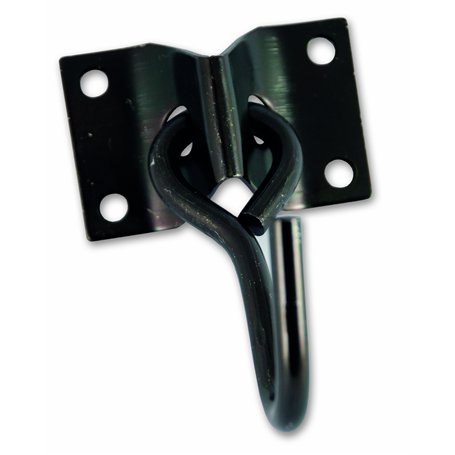 Chapuis 8927ZN Crochet mobile + Platine acier zingue noir D 7 mm Platine 70 x 45 mm