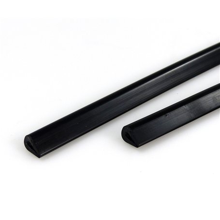 Carlinea 483671 Set di 2 profili salvaporta, neri, 45 cm