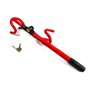 Cartec 493235 Asta antifurto bloccasterzo doppio gancio, Rouge, Noir