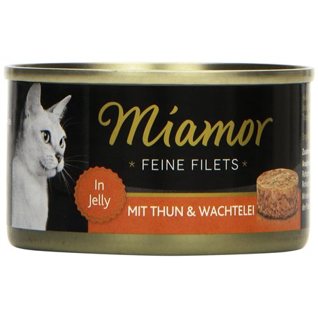 Miamor Katzenfutter Feine Filets Thunfisch+Wachtel 100 g, 24er Pack (24 x 100 g)
