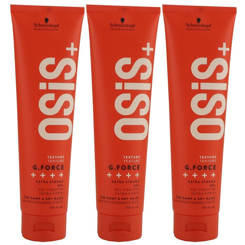 Schwarzkopf Osis Texture G.Force Lot de 3 flacons de gel coiffant 150 ml