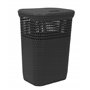 DEA Home 143659 Rattan 60 Coffre à Linge avec Couvercle Polypropylène Anthracite 42 x 33 x 58 cm