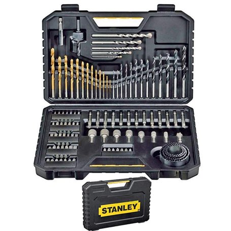 STANLEY Lot de 100 forets hex et accessoires, sur Métal, en Plastique