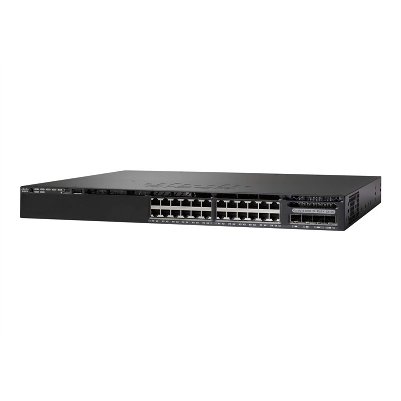 Commutateur réseau Cisco Catalyst 3650-24TD-L, 24 Ports GbE, 2 Ports de Liaison Montante 10G et 2 Ports de Liaison Montante 1G, 